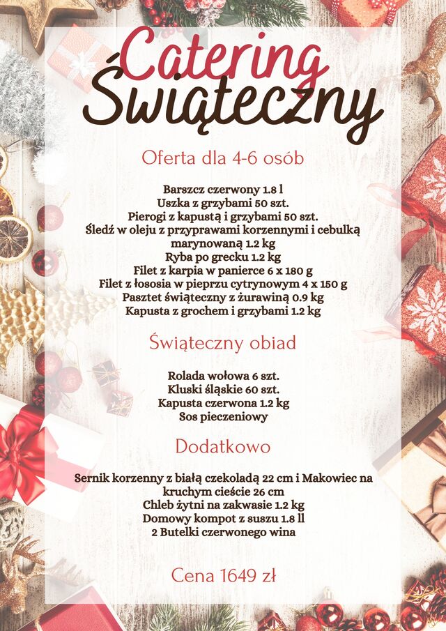 Catering świąteczny pakiet II