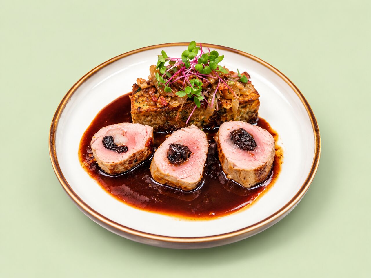 Menü 2: Gegrilltes Schweinefilet, 