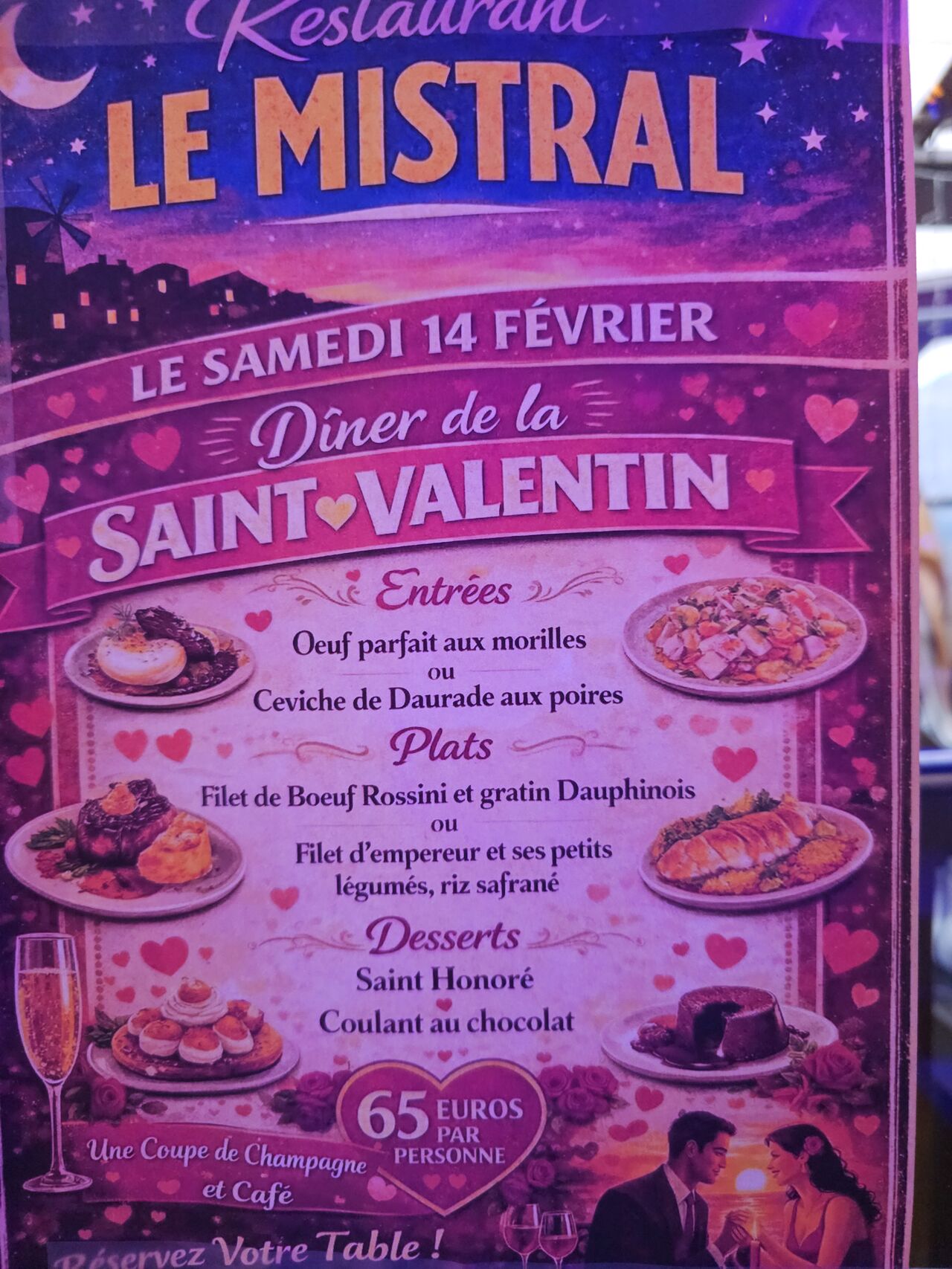 Diner de la Saint Valentin