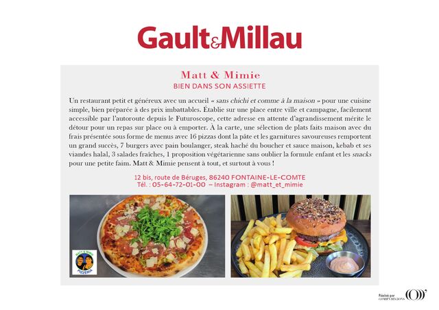 Article Gault et Millau 2026/2027