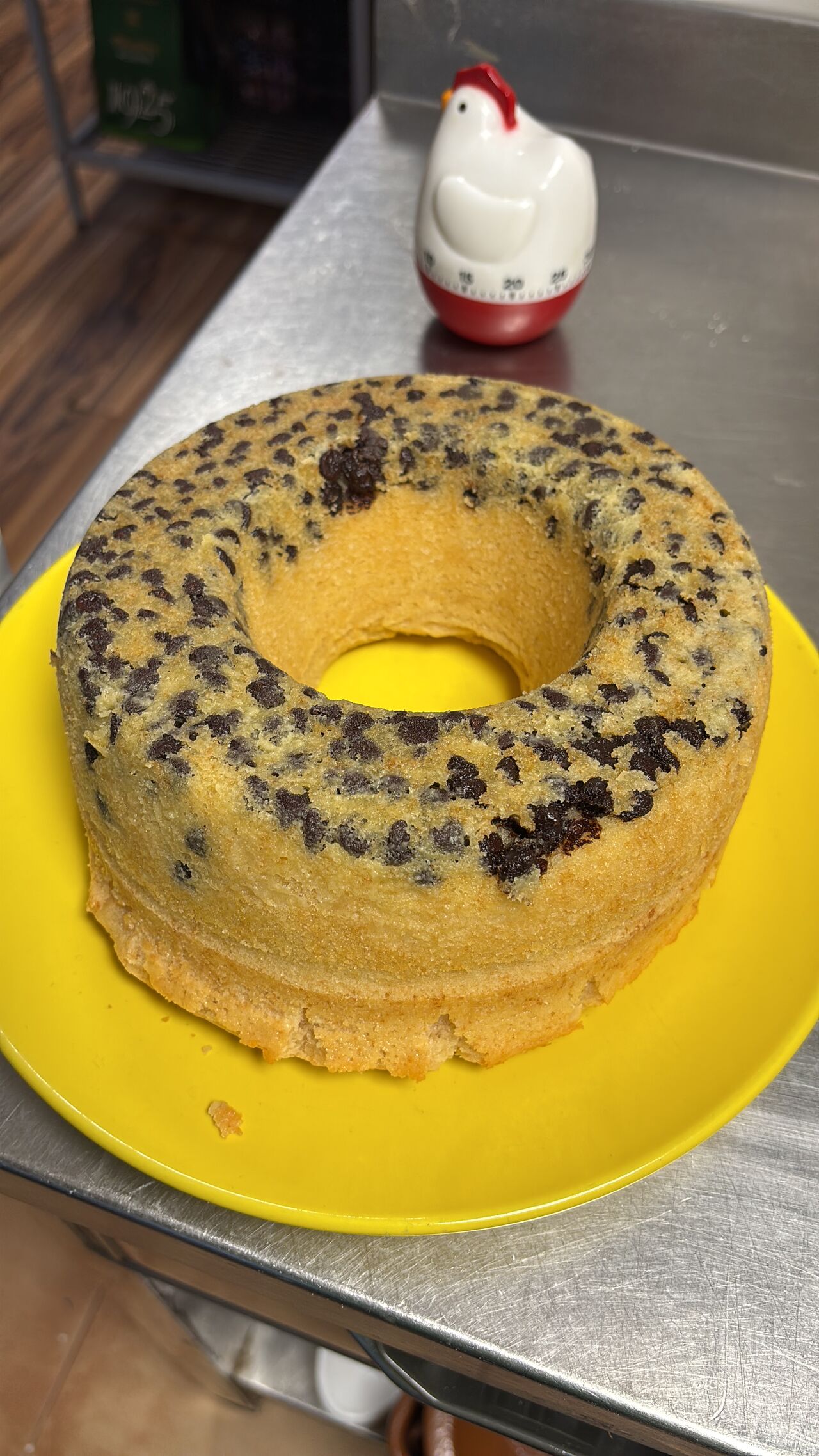 Bizcocho de leche con lágrimas de chocolate