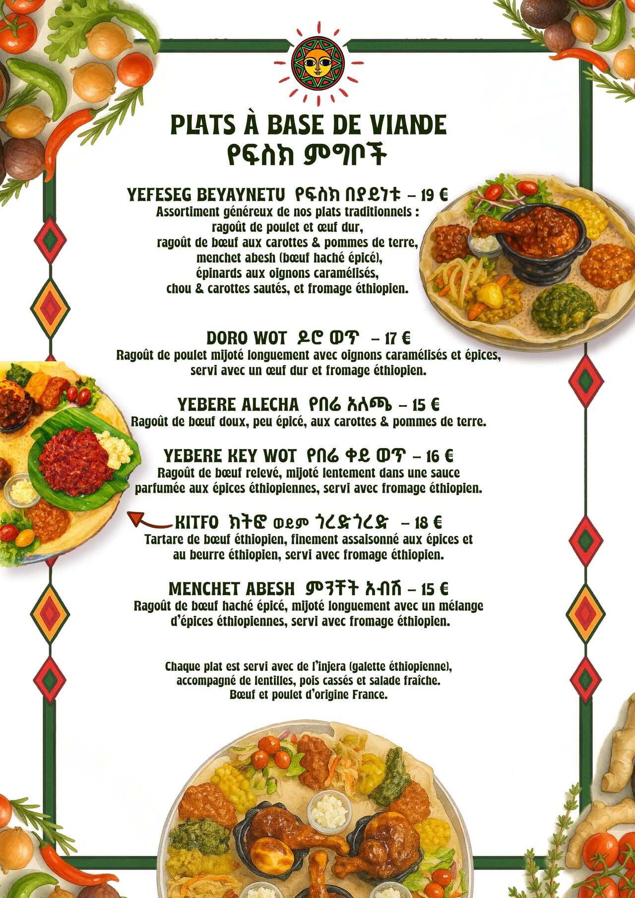 PLAT A BASE DE VIANDE 