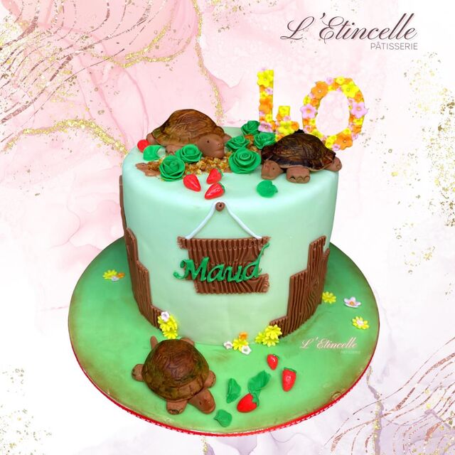 Gâteau Tortues au jardin