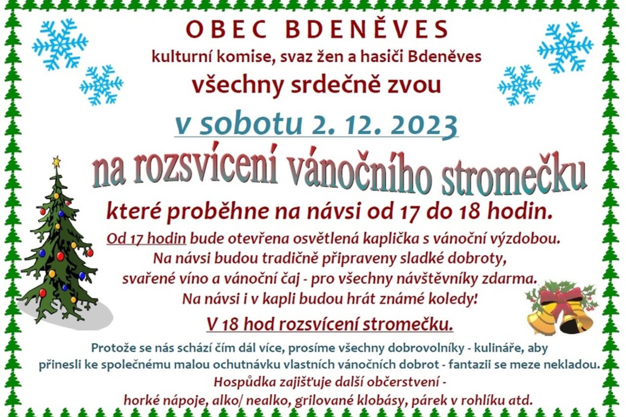 Rozsvícení vánočního stromečku