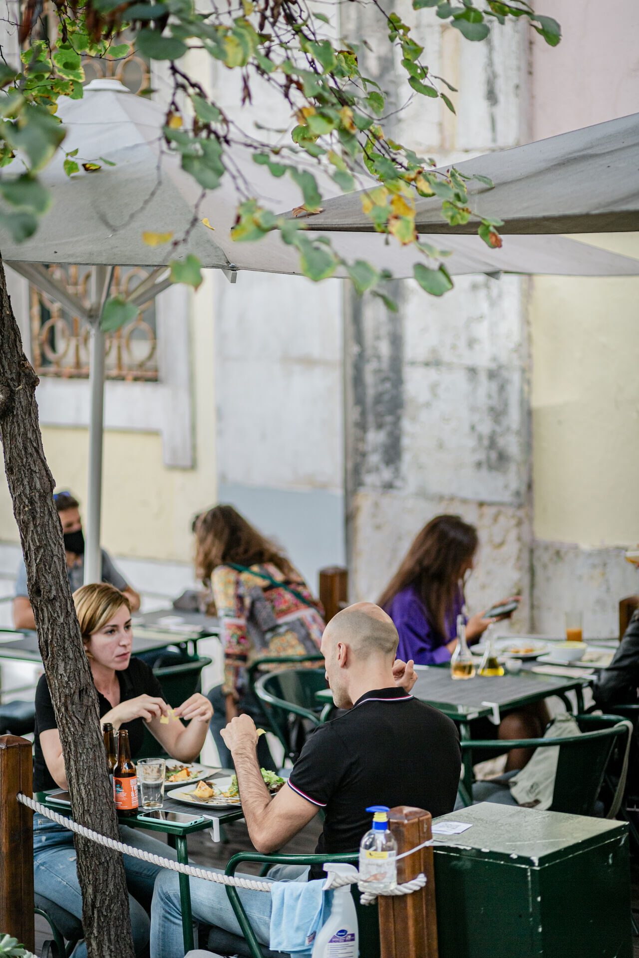 Outside Terrace, in historic stairs