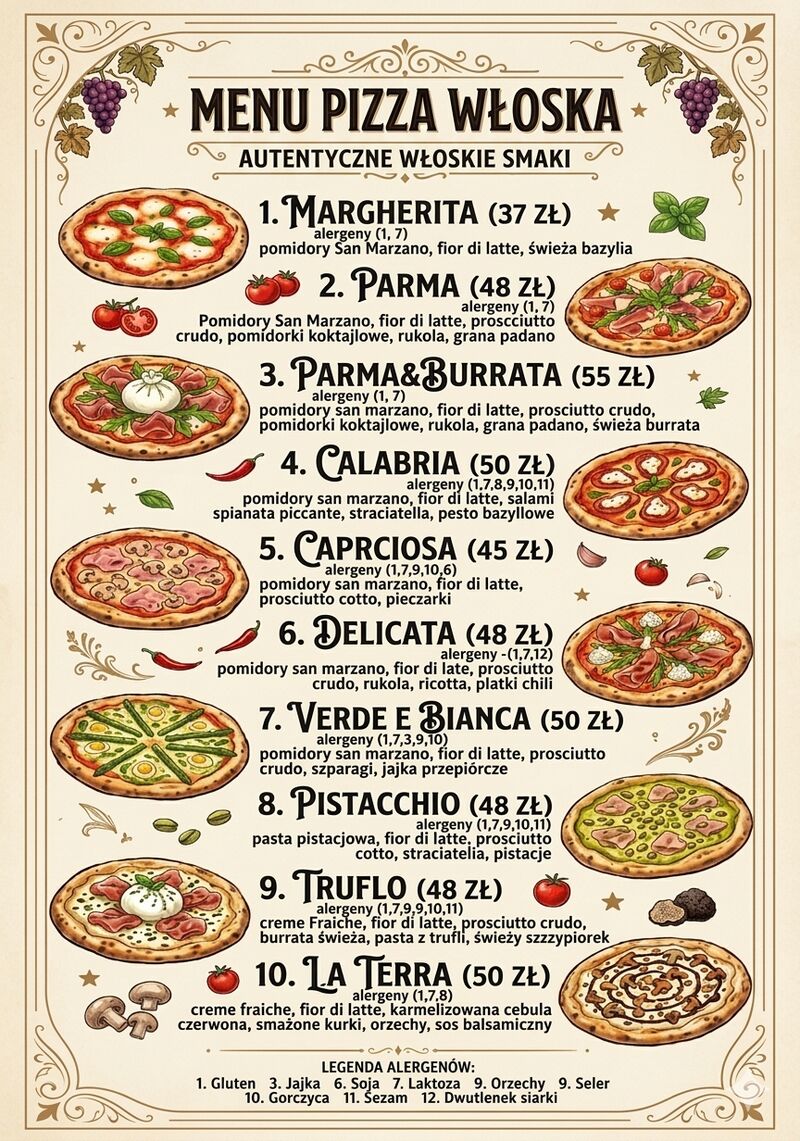 Pizza Pola Romana/ Sezonowa