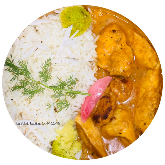 Curry poulet riz thaï parfumé à la cardamone