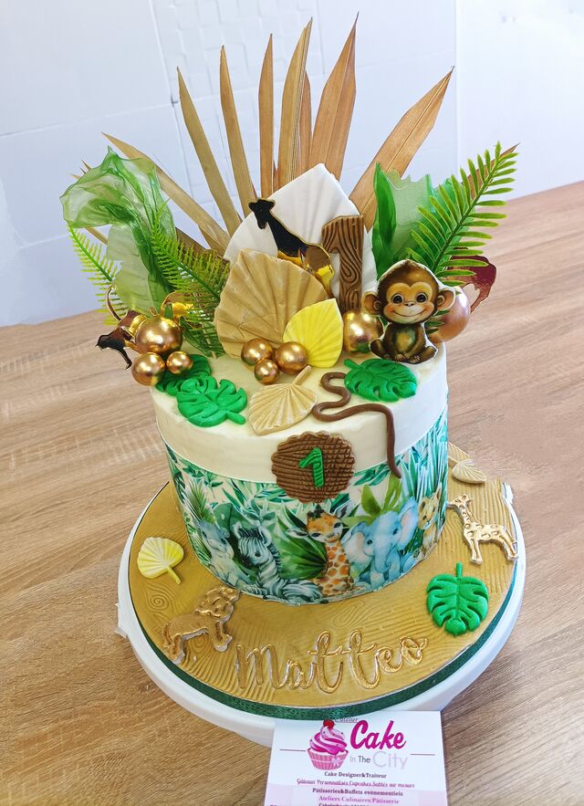 Gâteau thème Jungle 