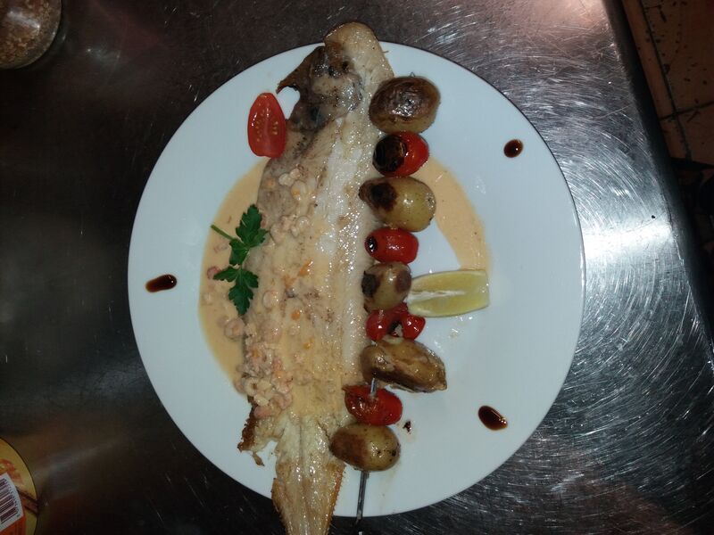 sole ostandaise,croustillant de chévre