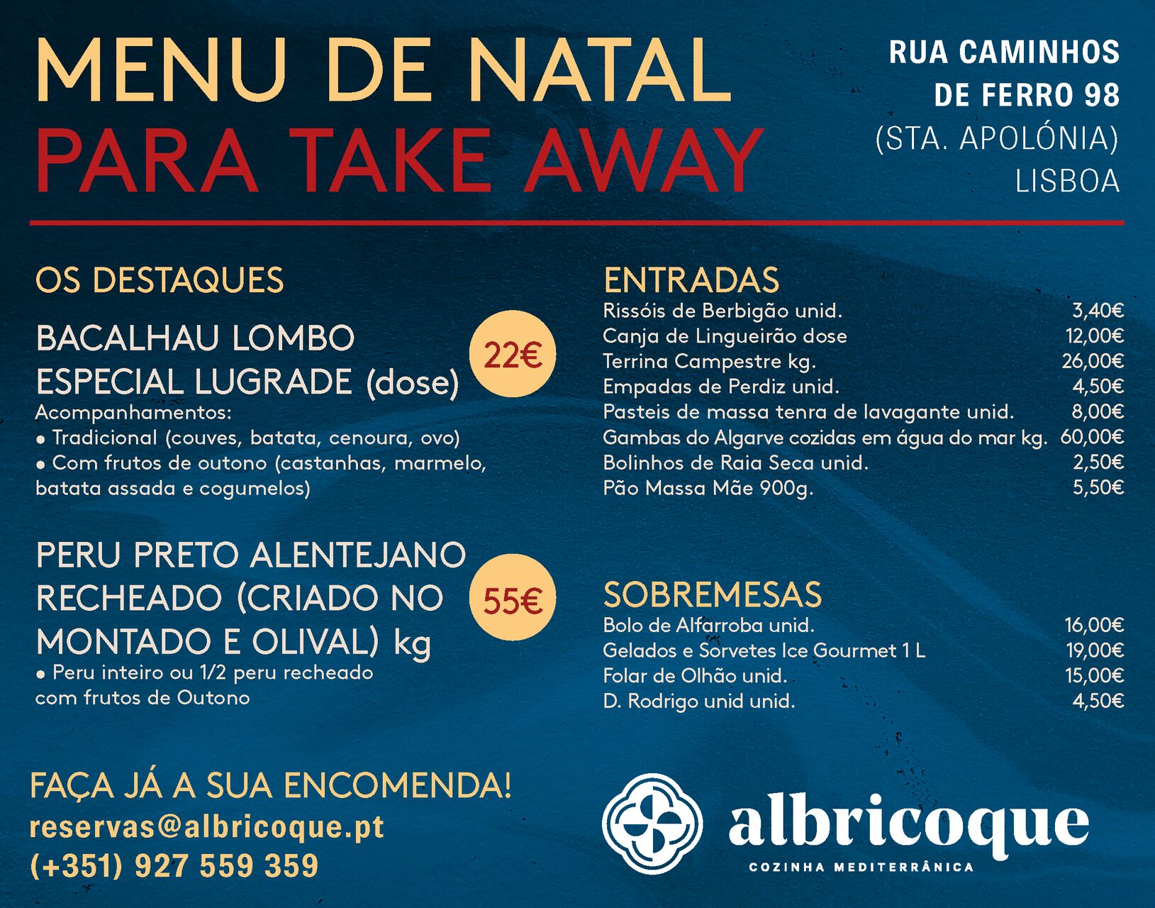 Take Away Natal dia 24 de Dezembro