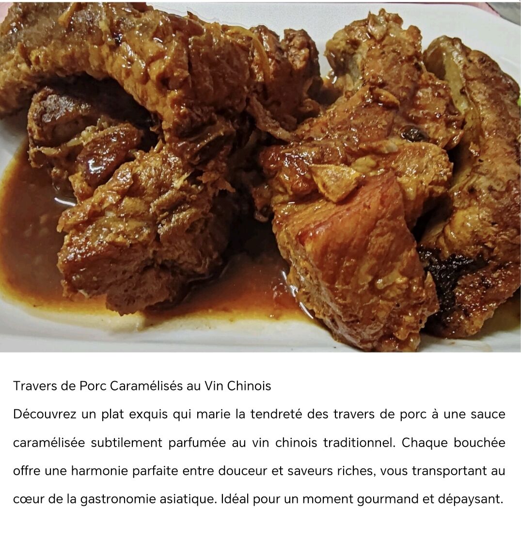 Travers de Porc Caramélisés au Vin Chinois