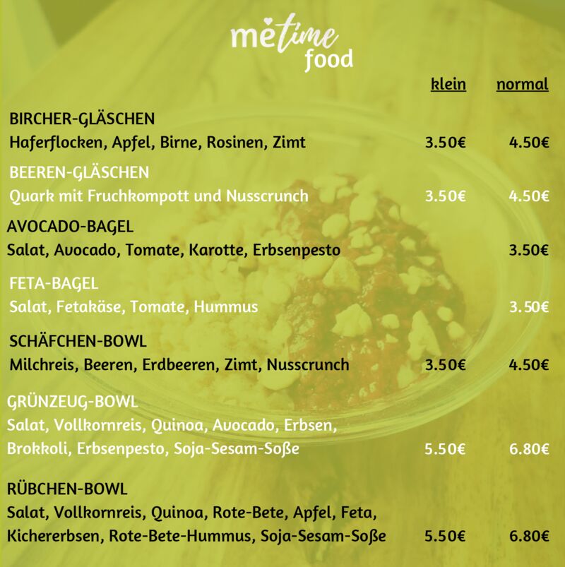 1.Seite unserer Speisekarte