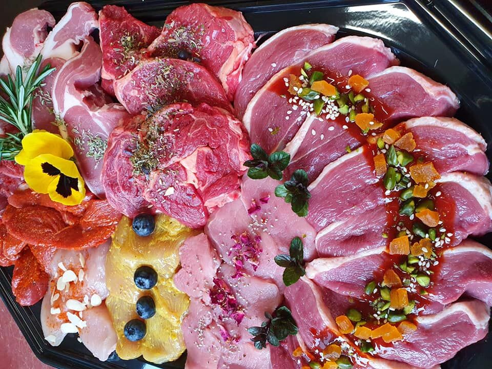 Plateau pierrade viandes spéciales (Agneau, Beef irlandais, canard et gibier en saison)