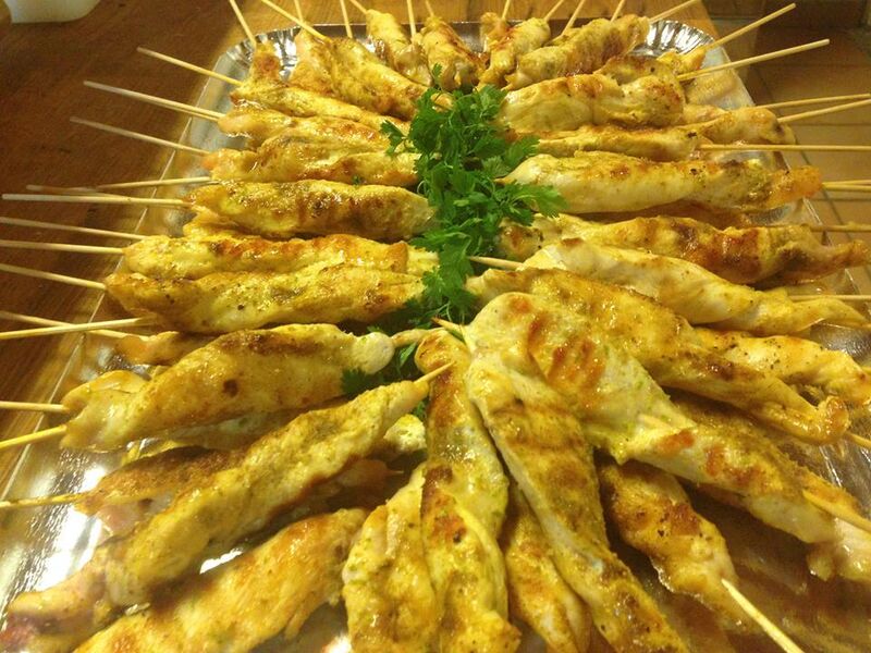 Brochette de poulet curry coco