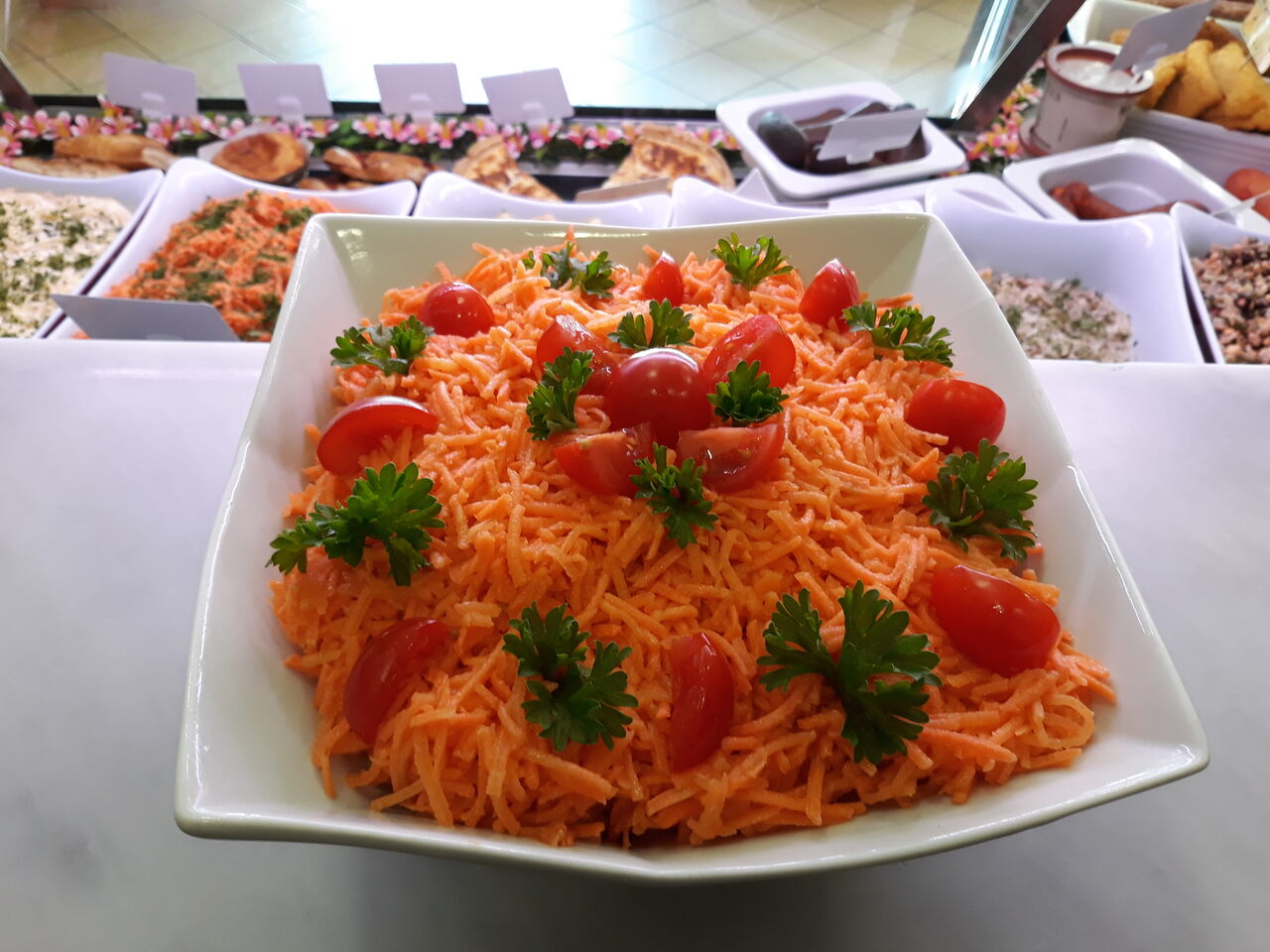 Salade pour un buffet de communion.