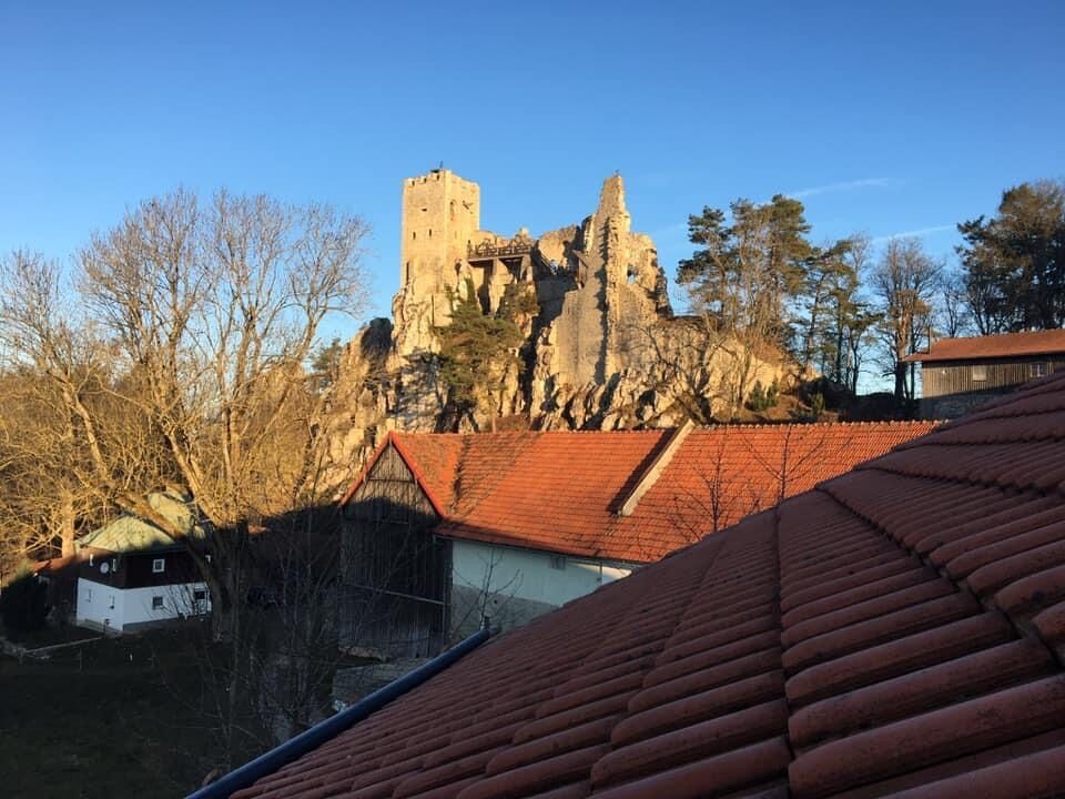 Blick auf die Burgruine Weißenstein