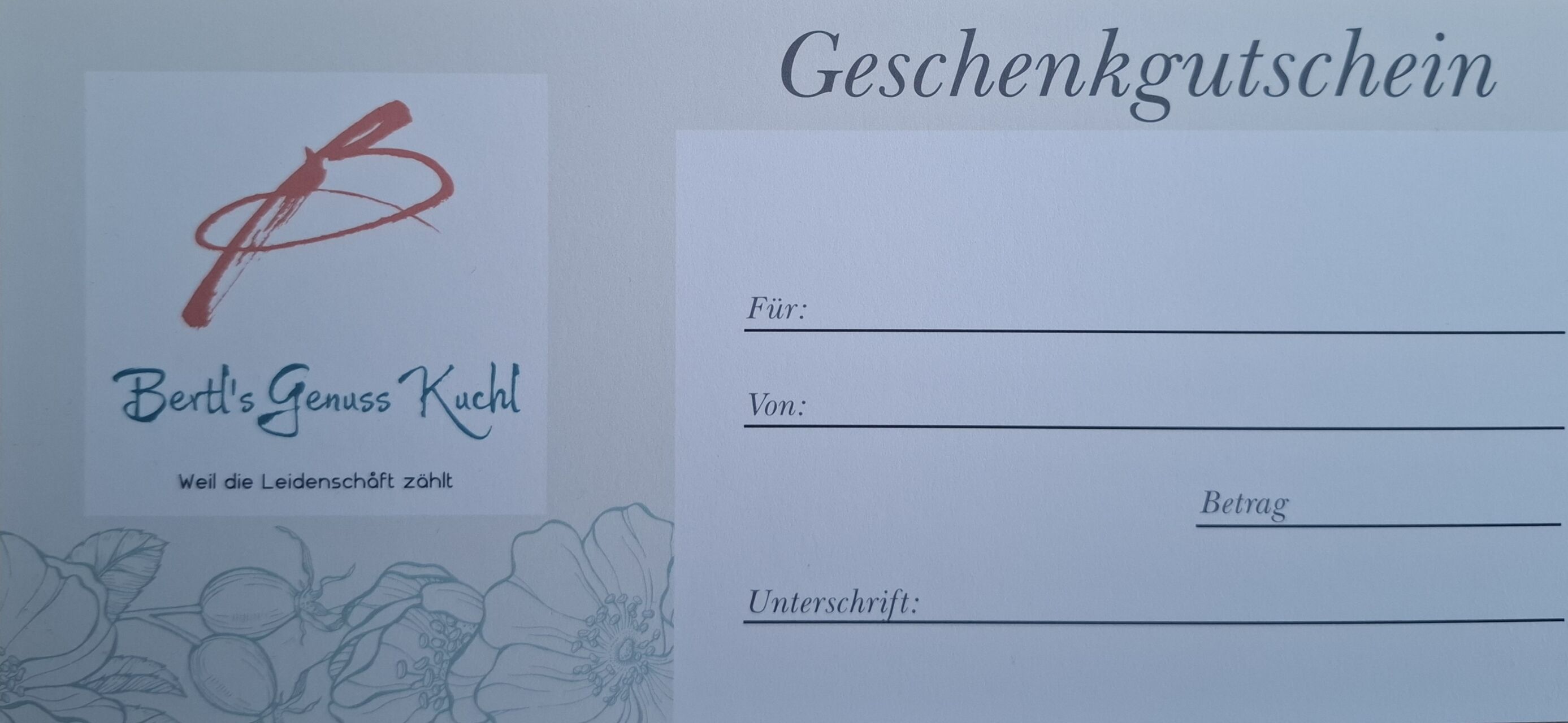 Gutscheine erhältlich