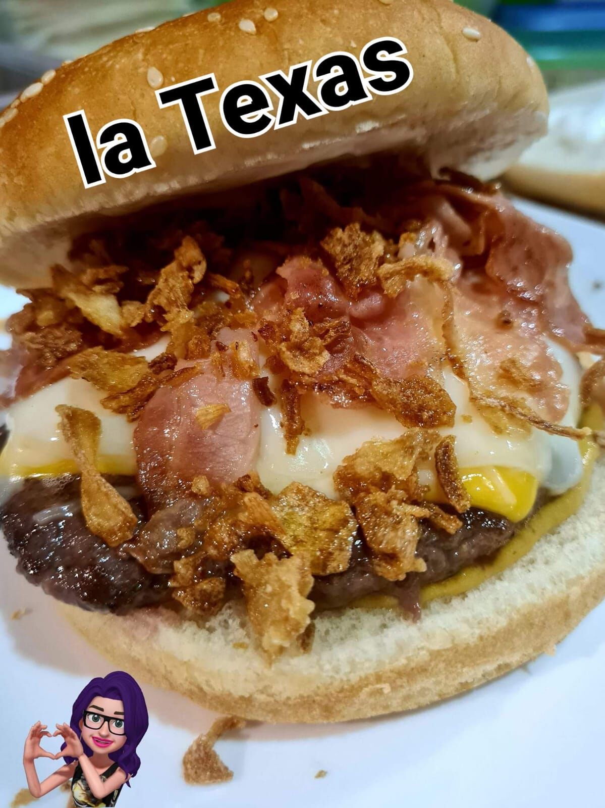 Texas en pan de sésamo 