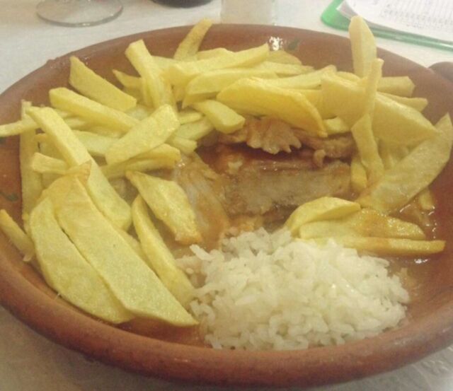 Lombo de porco a portuguesa