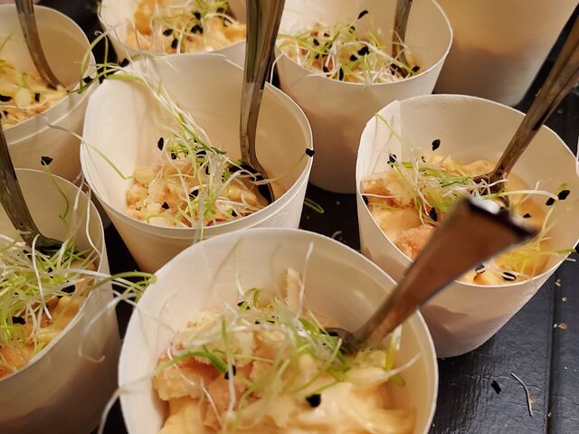 espuma de bisque de homard et crumble de parmesan