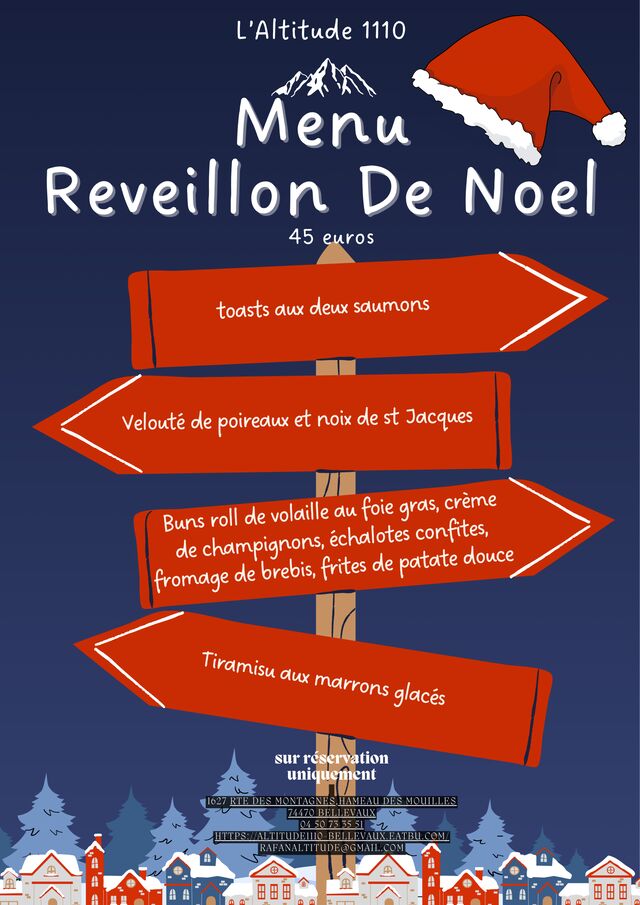 Menu reveillon de noel