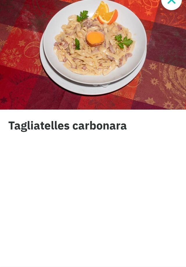 Tagliatelles carbonara