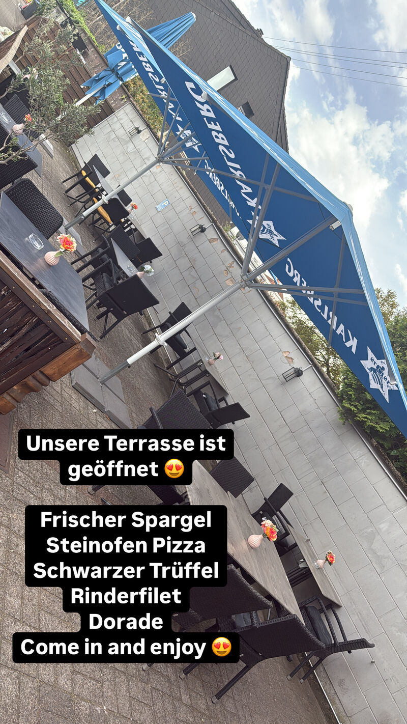 Terrasse geöffnet