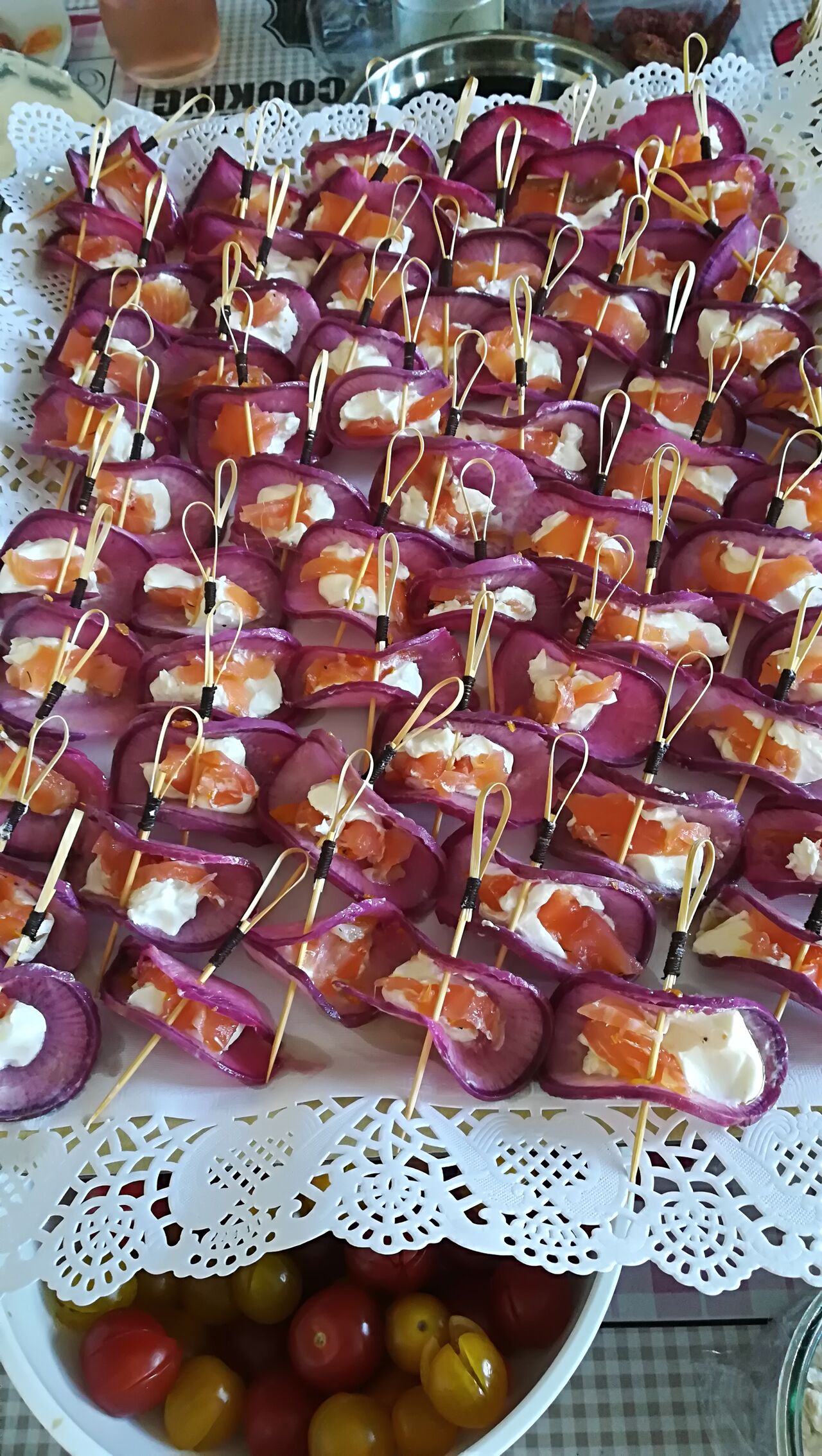 Bouchées Radis noir ou violet saumon