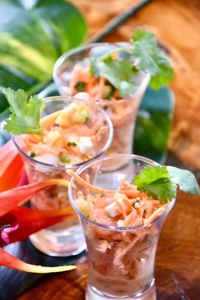 Les Verrines Crevettes ou Saumon
2,20 € la Pièce
Uniquement Sur Commande et pour Un Minimum de 10 Pièces