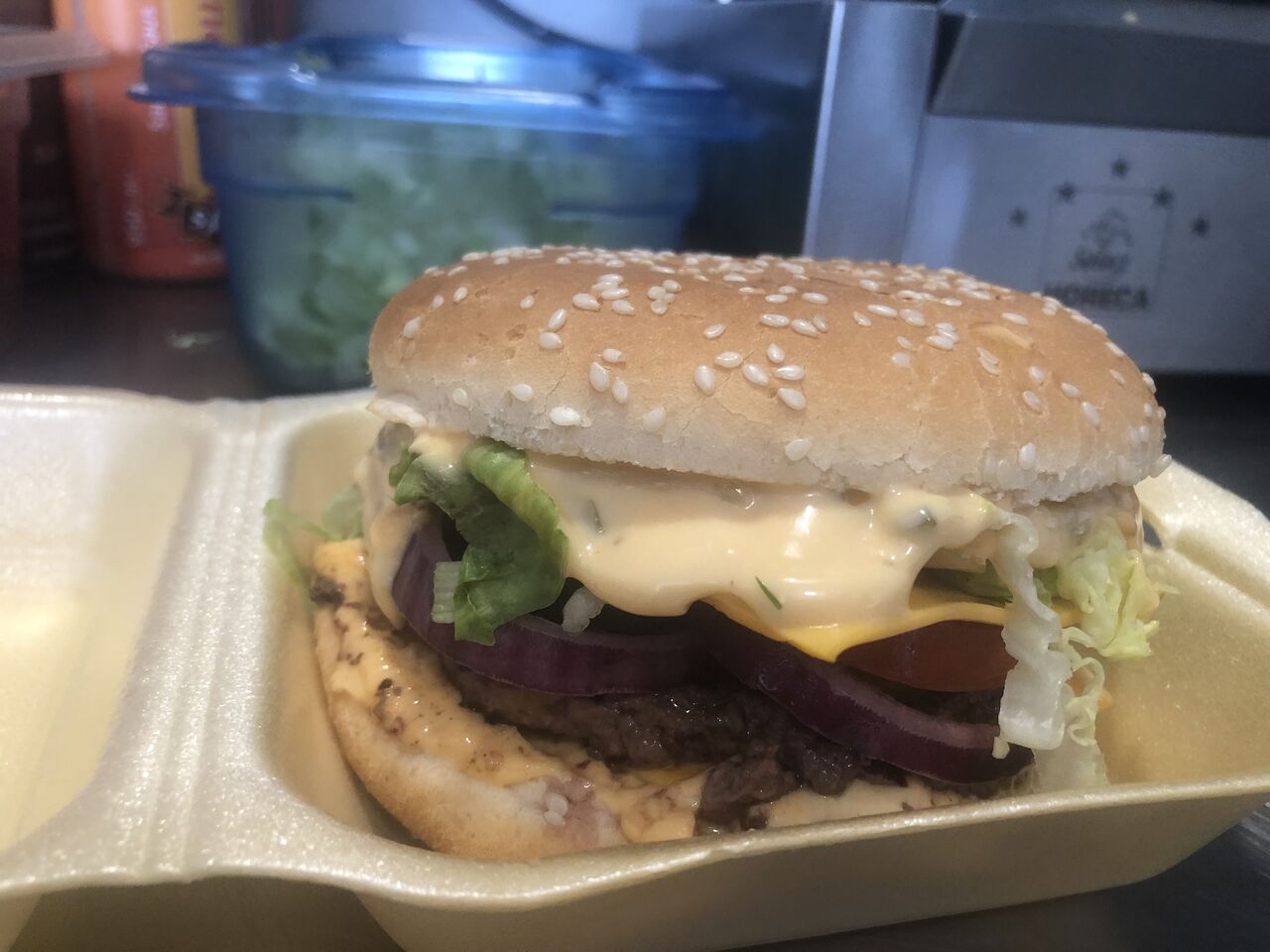 burger fait maison + frite