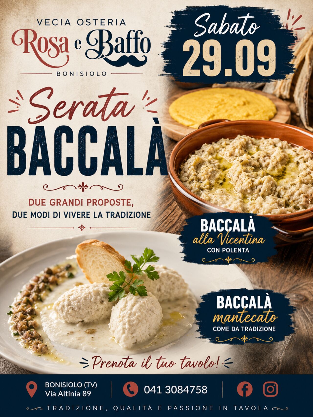 SERATA BACCALÀ DA ROSA E BAFFO!