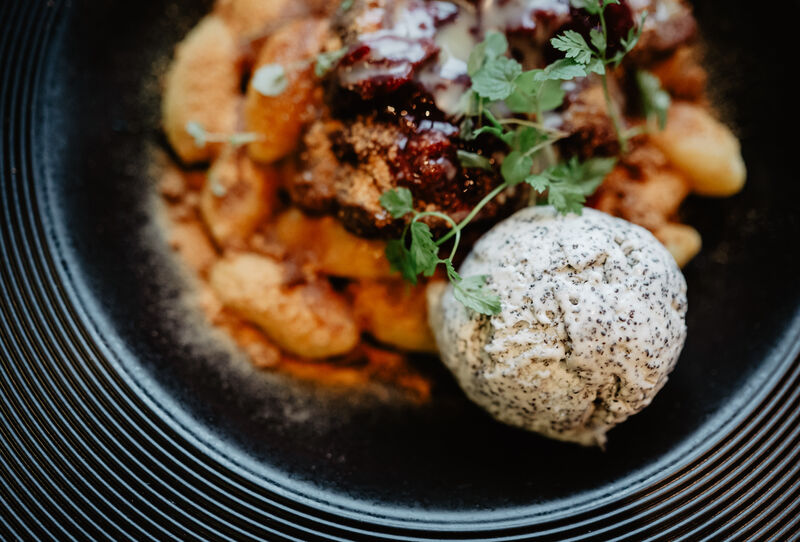 Bramborové šišky s naší makovou zmrzlinou