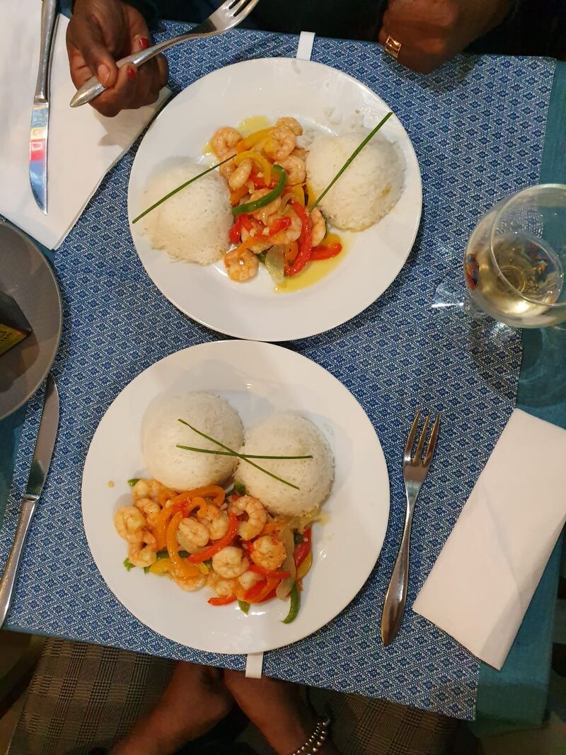 Crevettes sautées aux légumes !!!