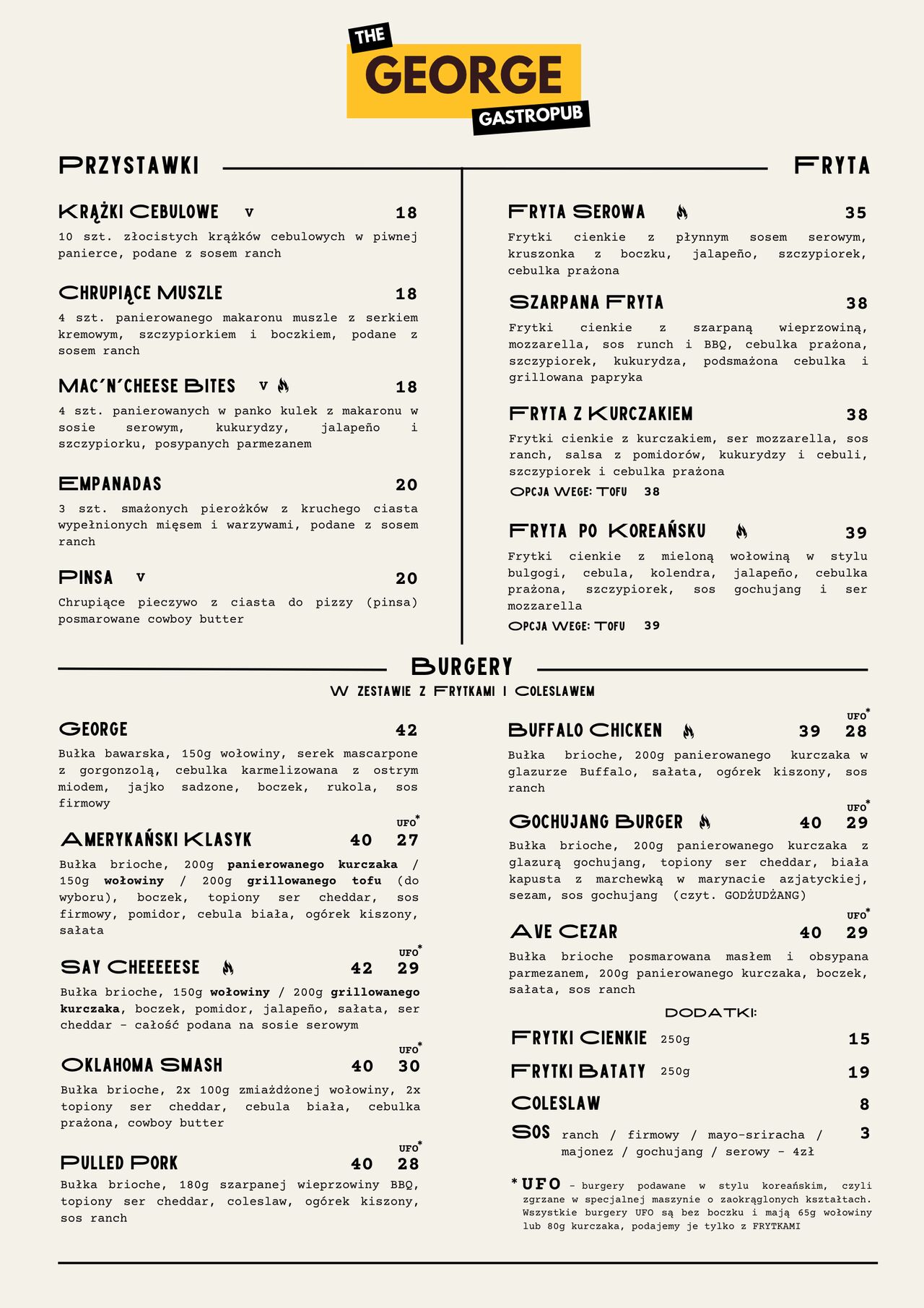 NOWE MENU! NOWE BURGERY!