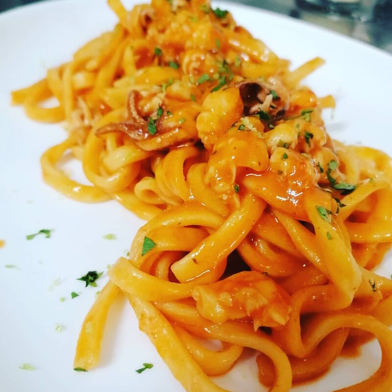 Sua maesta' LO SCIALATIELLO CON FONDUTA AL DATTERINO
