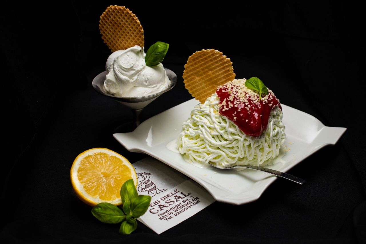 Zitrone Basilikum Eis