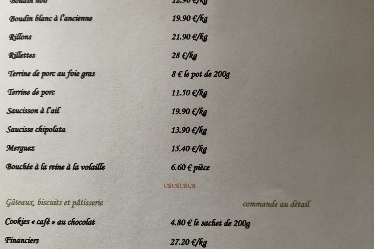 LES PRODUITS A LA COMMANDE