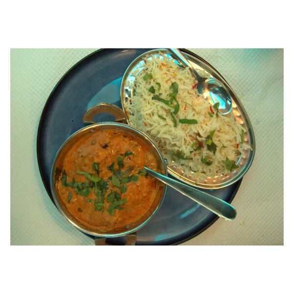 Riz nature +Agneau Masala