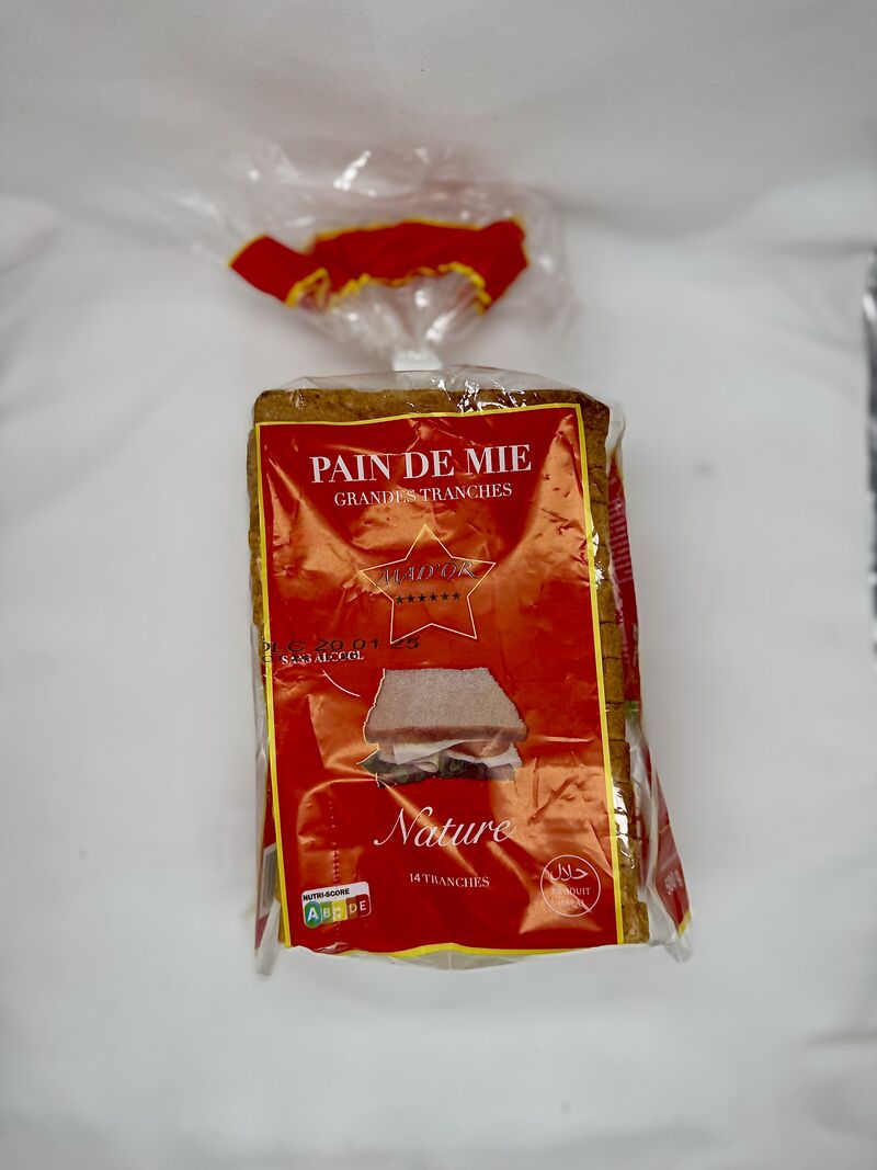 Pain de Mie Nature1 Paquet de 14 Tranches (550 gr)