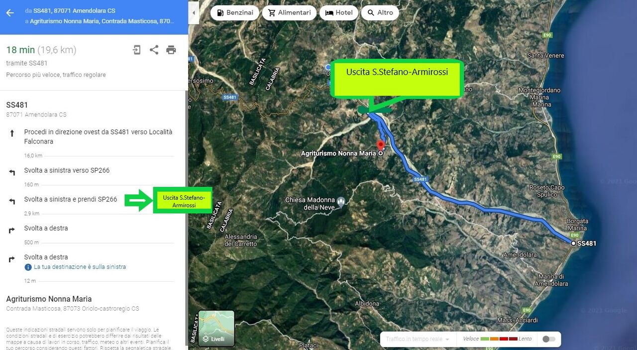 Come raggiungere Agriturismo Nonna Maria