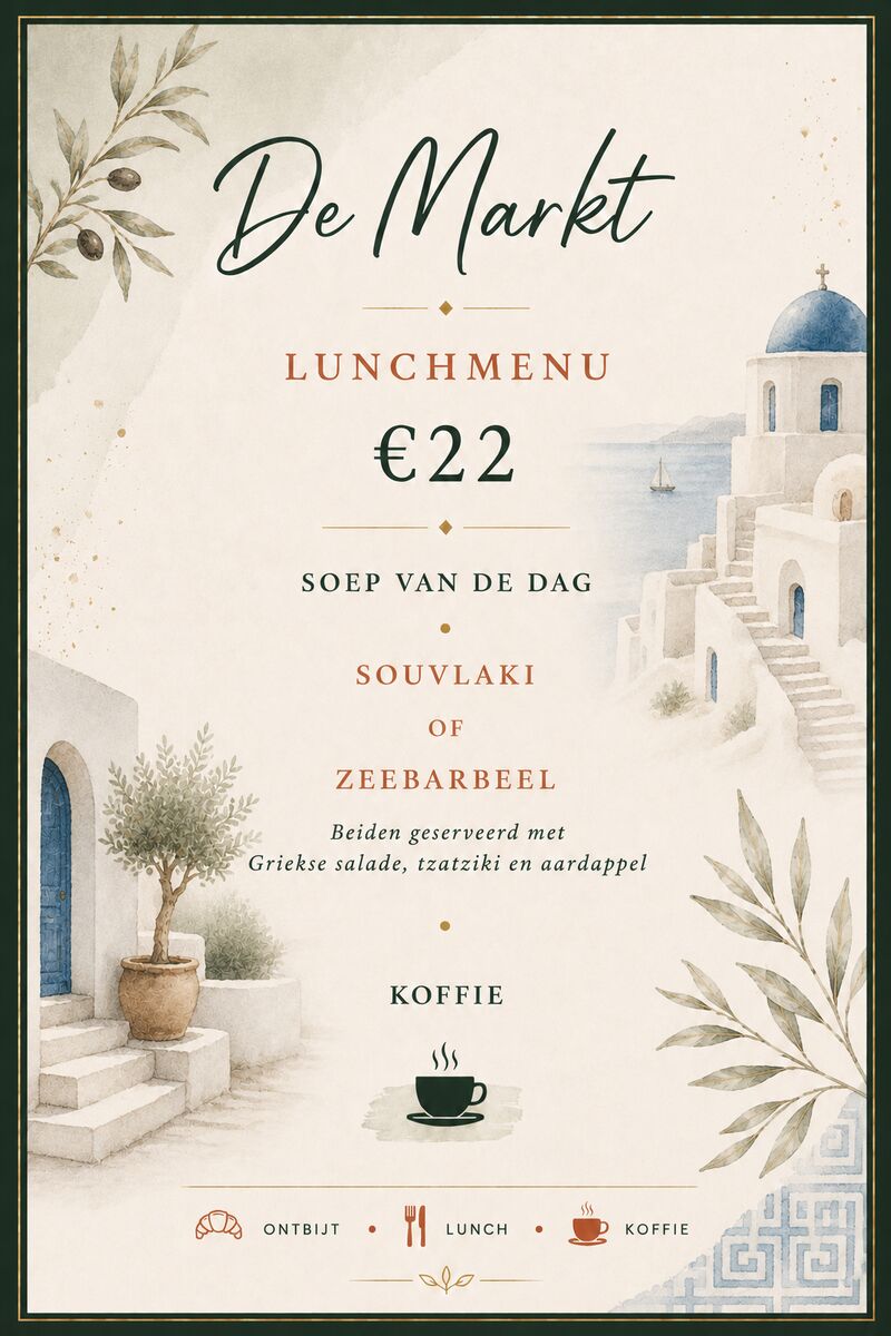 Lunch van woensdag 14/7 tem zondag 19/7