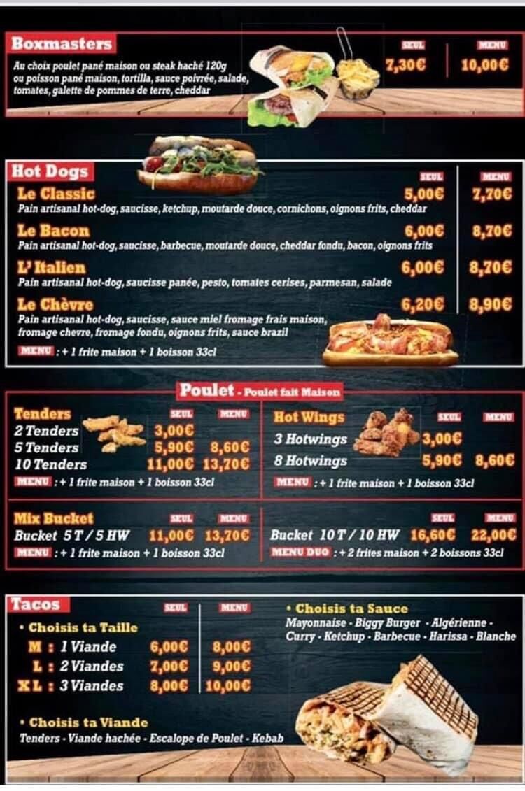 Nos tacos, hot dogs et poulet