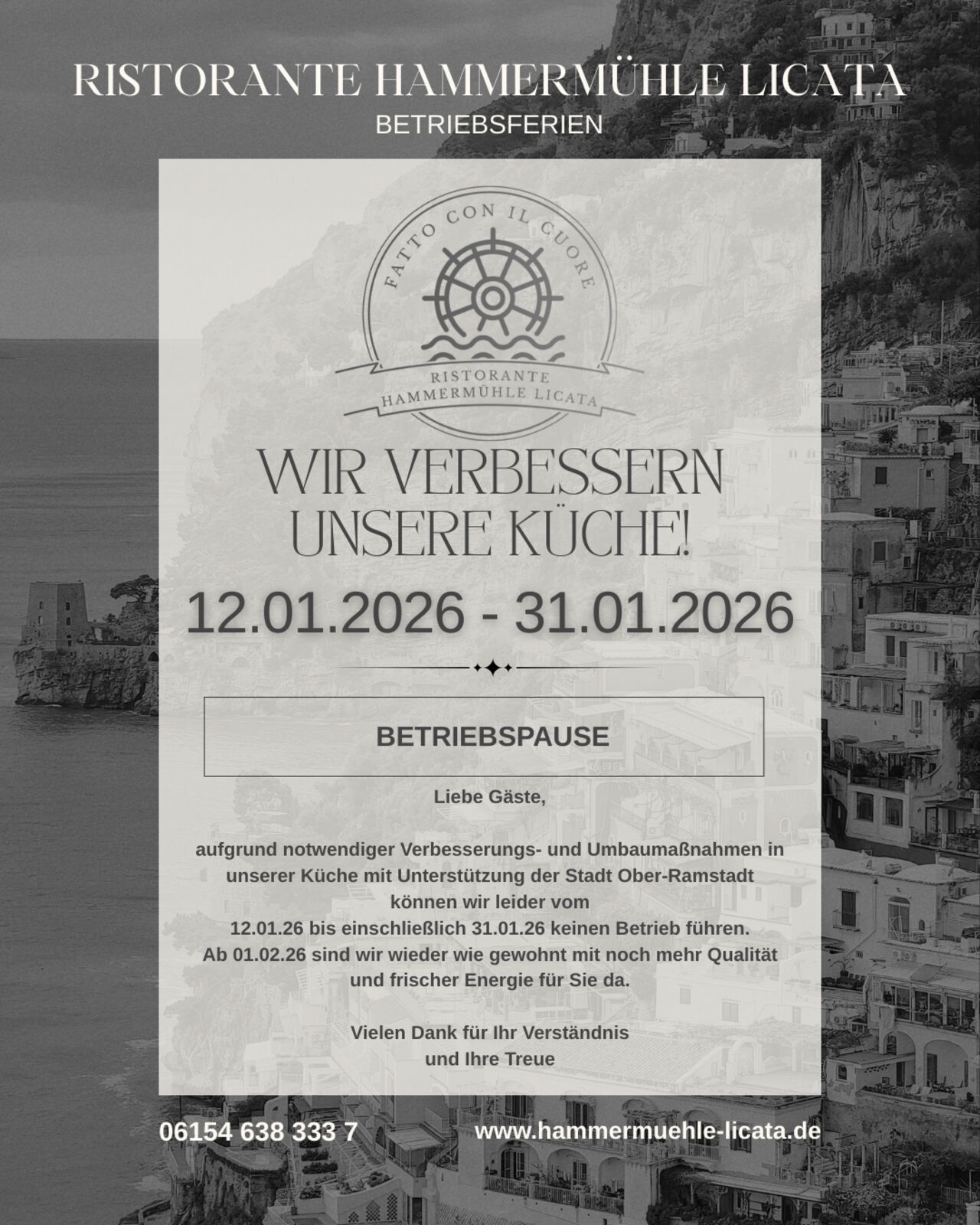 GESCHLOSSEN wegen Baumaßnahmen