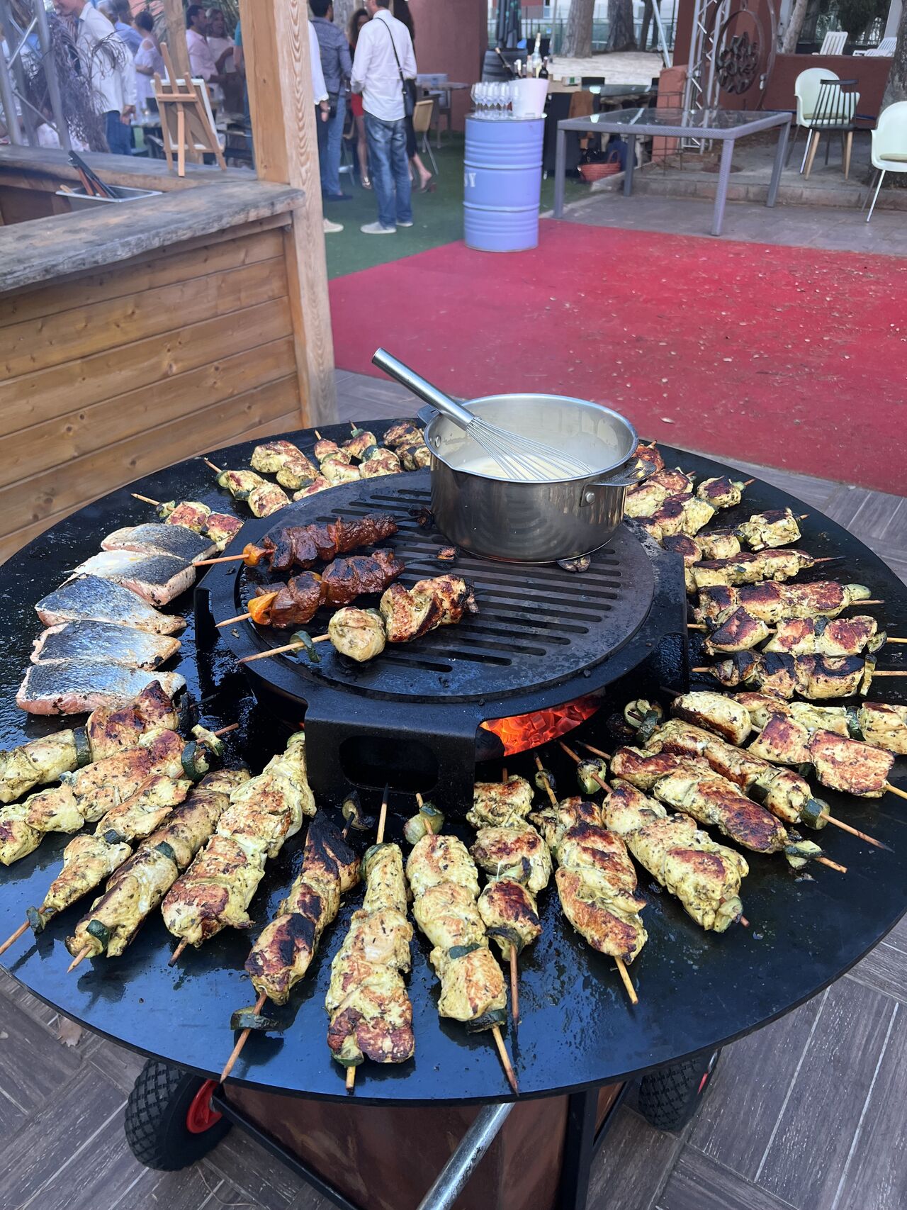 Mix de volaille et pavé de saumon 