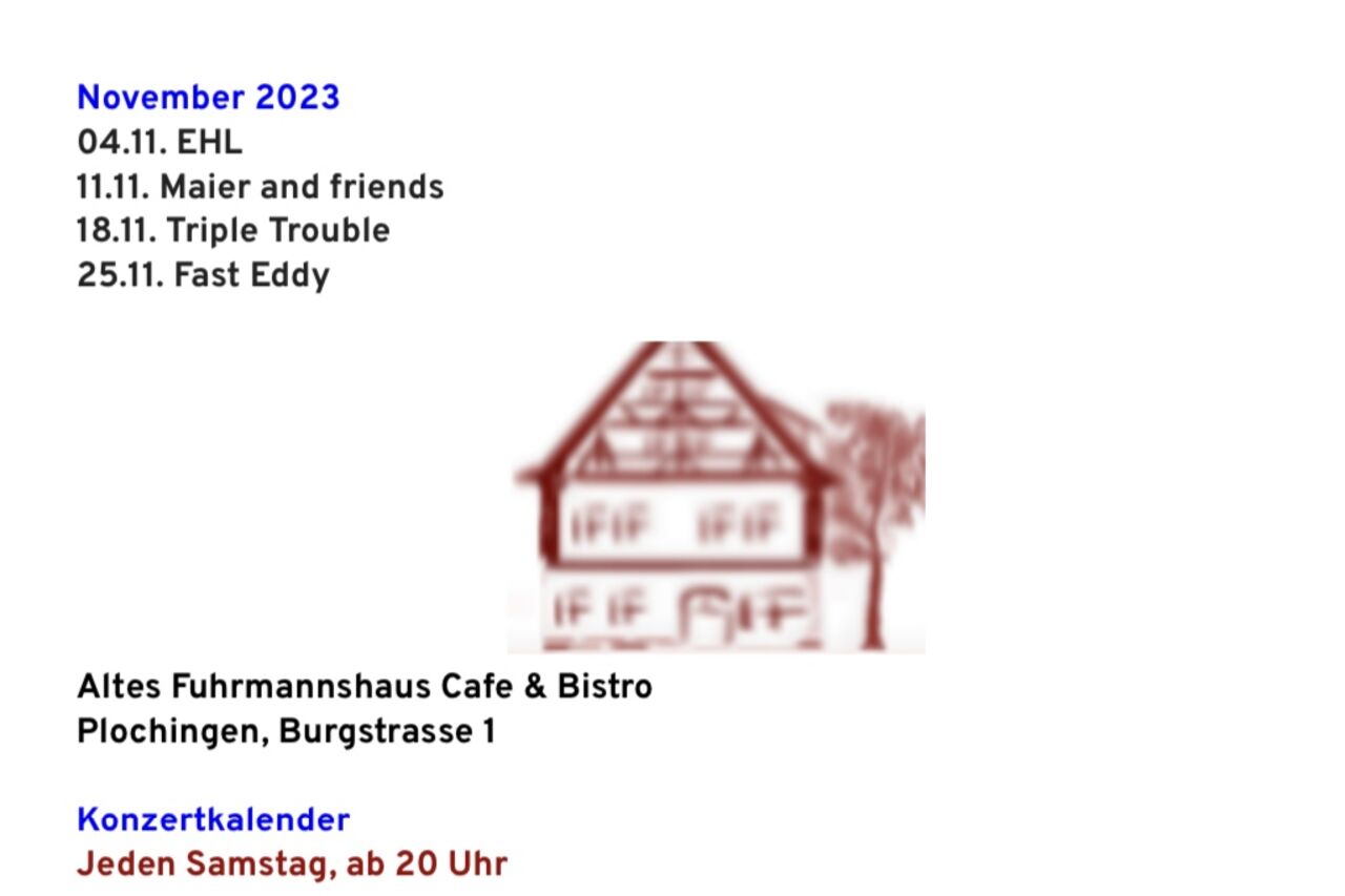 Konzertkalender November 2023