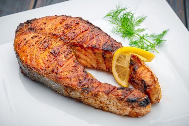 Семга на мангалі