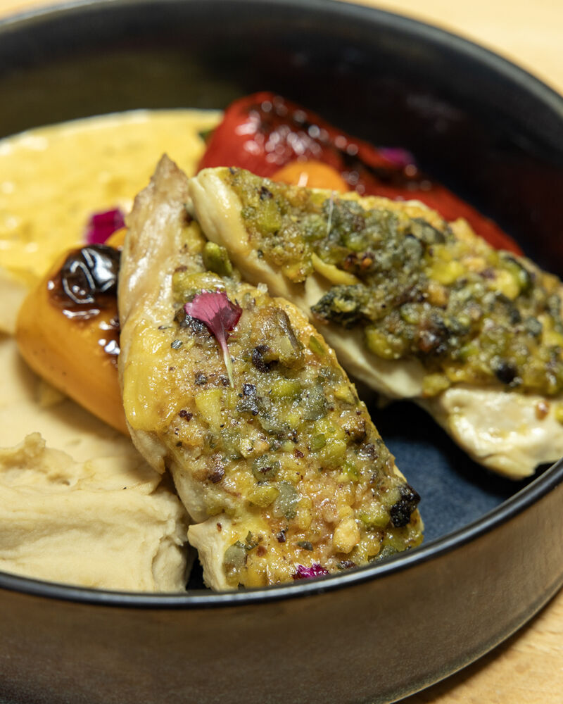 Suprême de poulet fermier Label Rouge en croûte de pistache