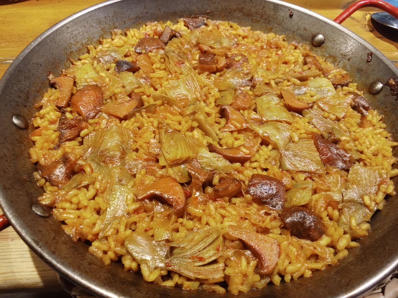 Arroz de alcachofas y sclatasangs 