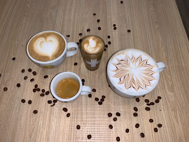 Café solo, cortado, con leche o capuccino