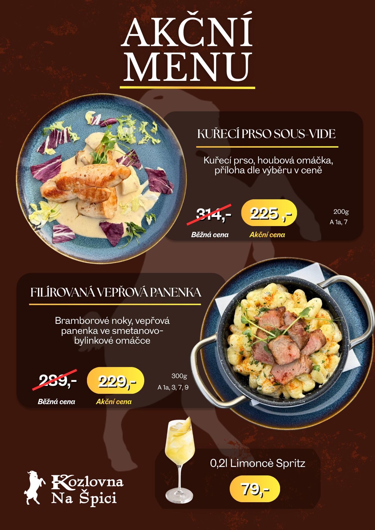 Akční menu plné jemných chutí